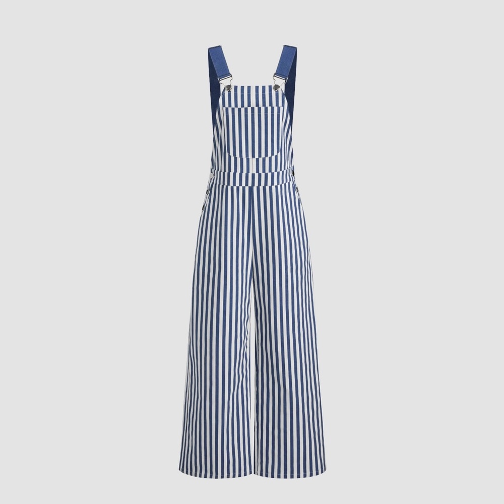 Blue and white striped overalls, NWT from Cider.